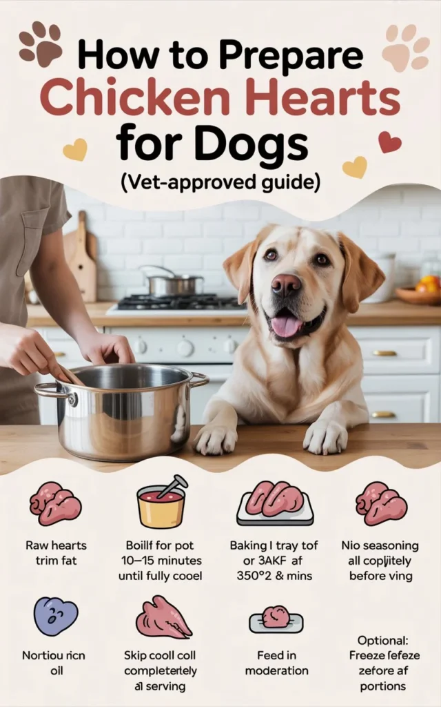 How to Cook Chicken Hearts for Dogs