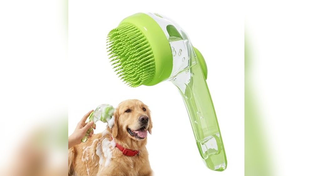 Best Dog Bath Brush With Shampoo Dispenser